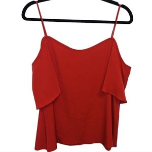 BP Red Cold Shoulder Flowy Top ❤️🔥